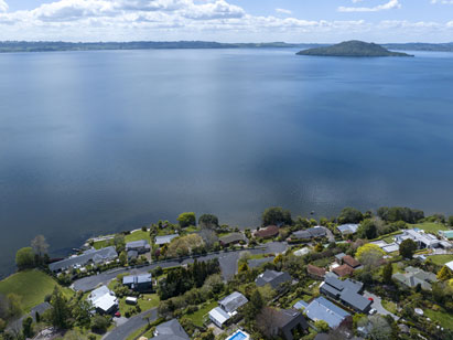 drone view of Mokoia Island
